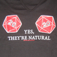 Natural D20 babydoll